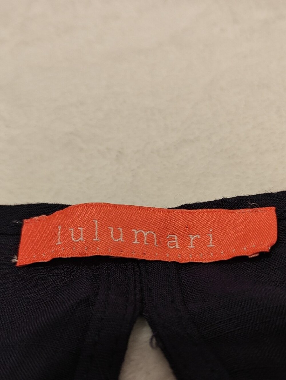 Lulumari Navy Tank Top with Ivory Embroidery - Picture 10 of 13